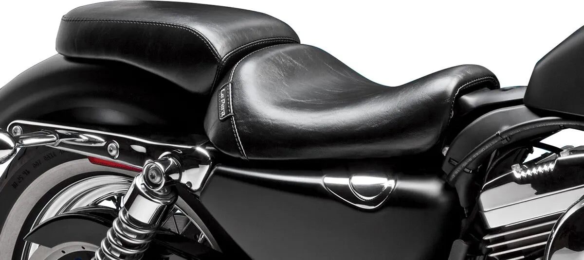 Le Pera Bare Bones Pillion Pad - Black Vinyl - For Harley Davidson