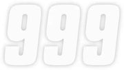 Factory Effex Number Stickers - White Number 9