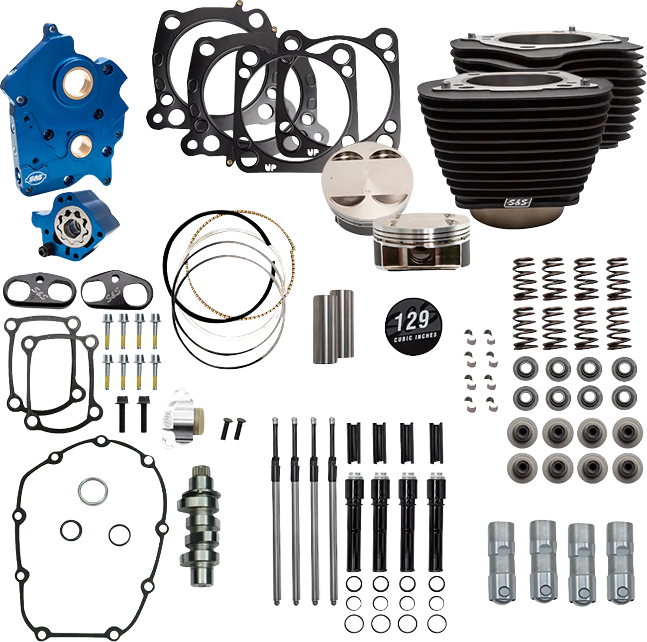 S&S Cycle 129" Power Package Big Bore Kit for M8 107"