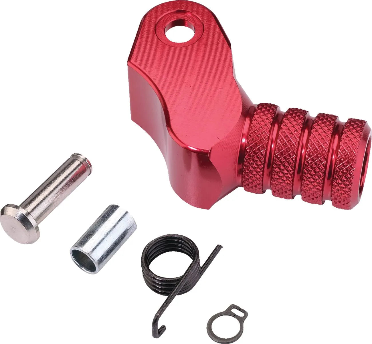 Moose Offroad Knurled Shift Tip - Red Anodized