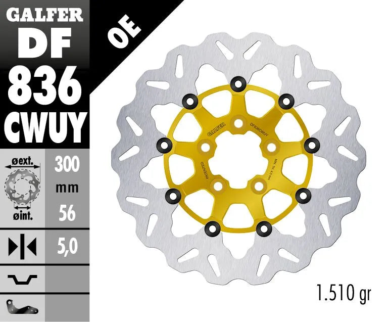 Galfer Brake Rotor For Motorcycle - High-carbon Steel - Rear