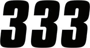 Factory Effex Number Stickers - Black 6" (15cm) - 3 Pack