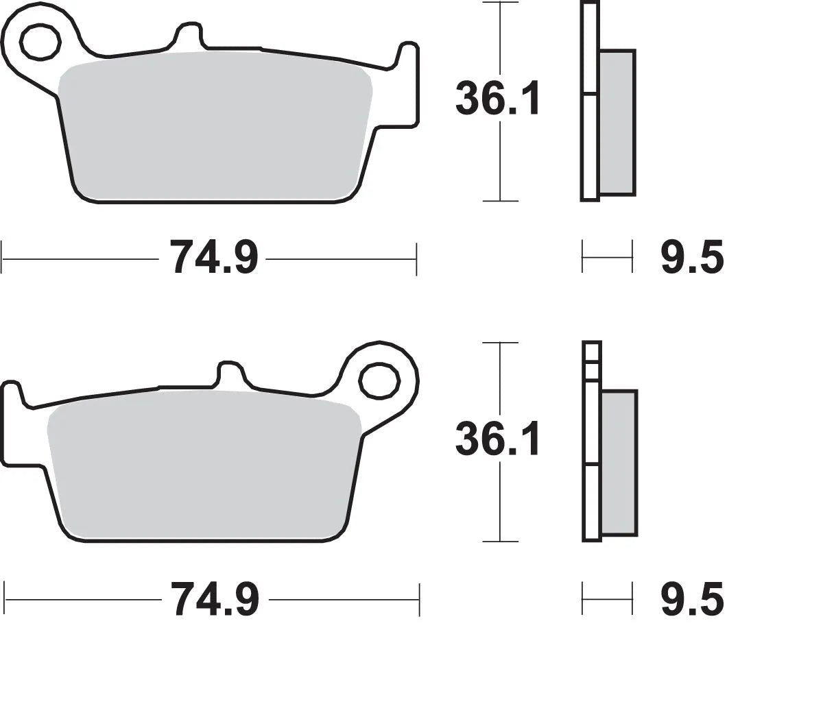 Sbs Si Offroad Sintrede Bremseklodser - Bag
