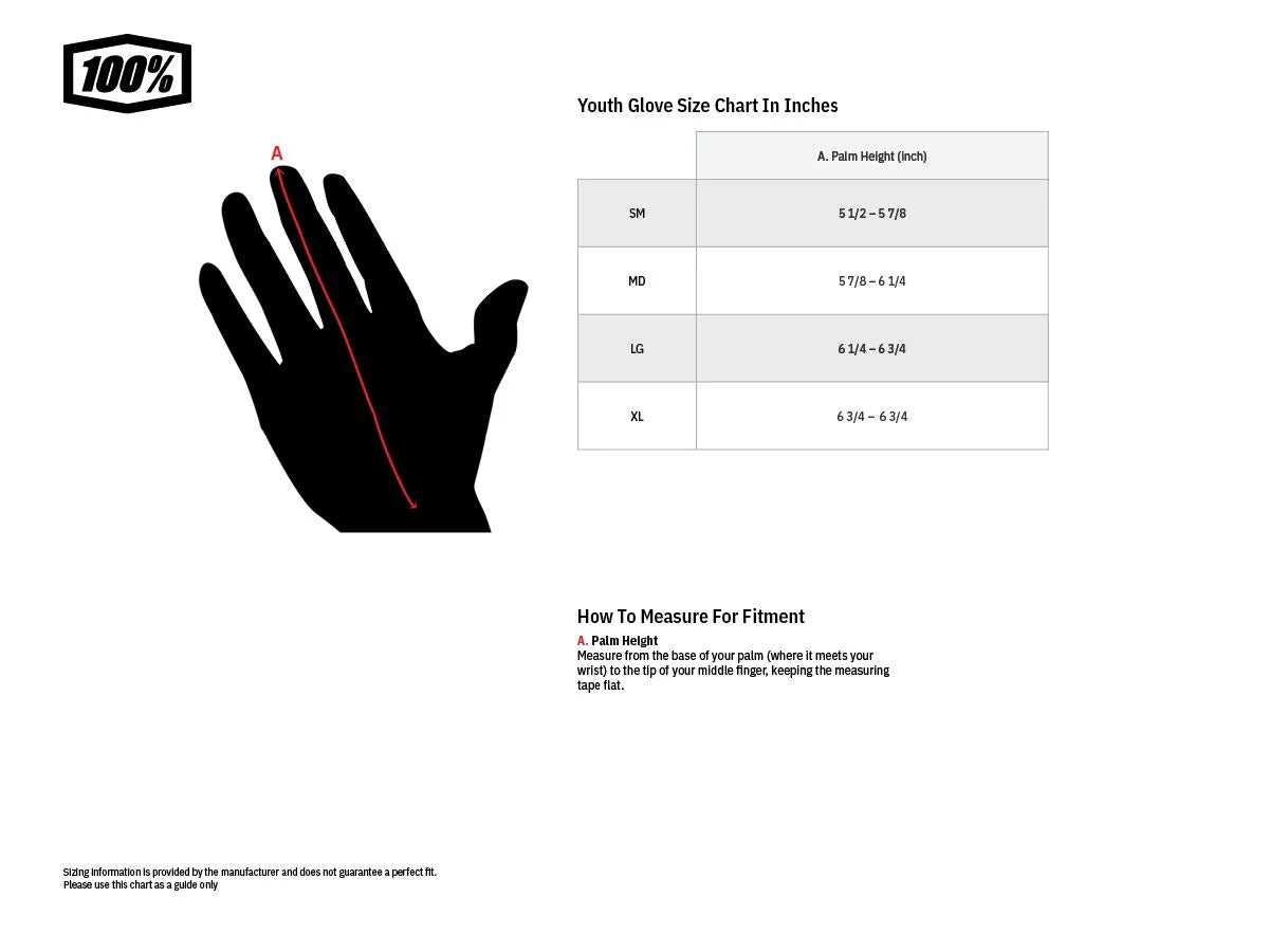 100% Youth Itrack Gloves - Black/White