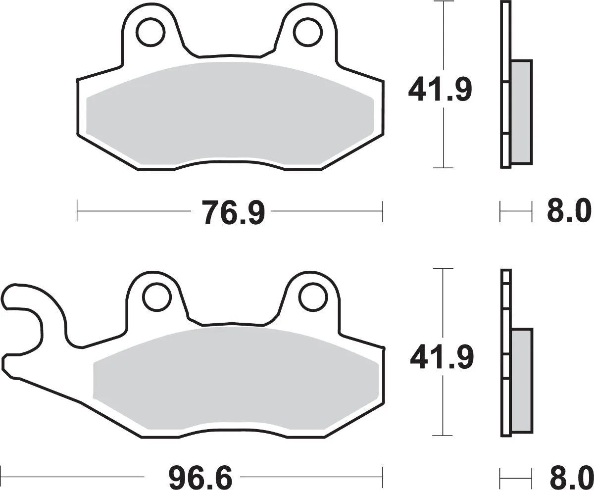 Sbs Ls Street Excel Sintrede Bremseklodser Bag - For & Bag