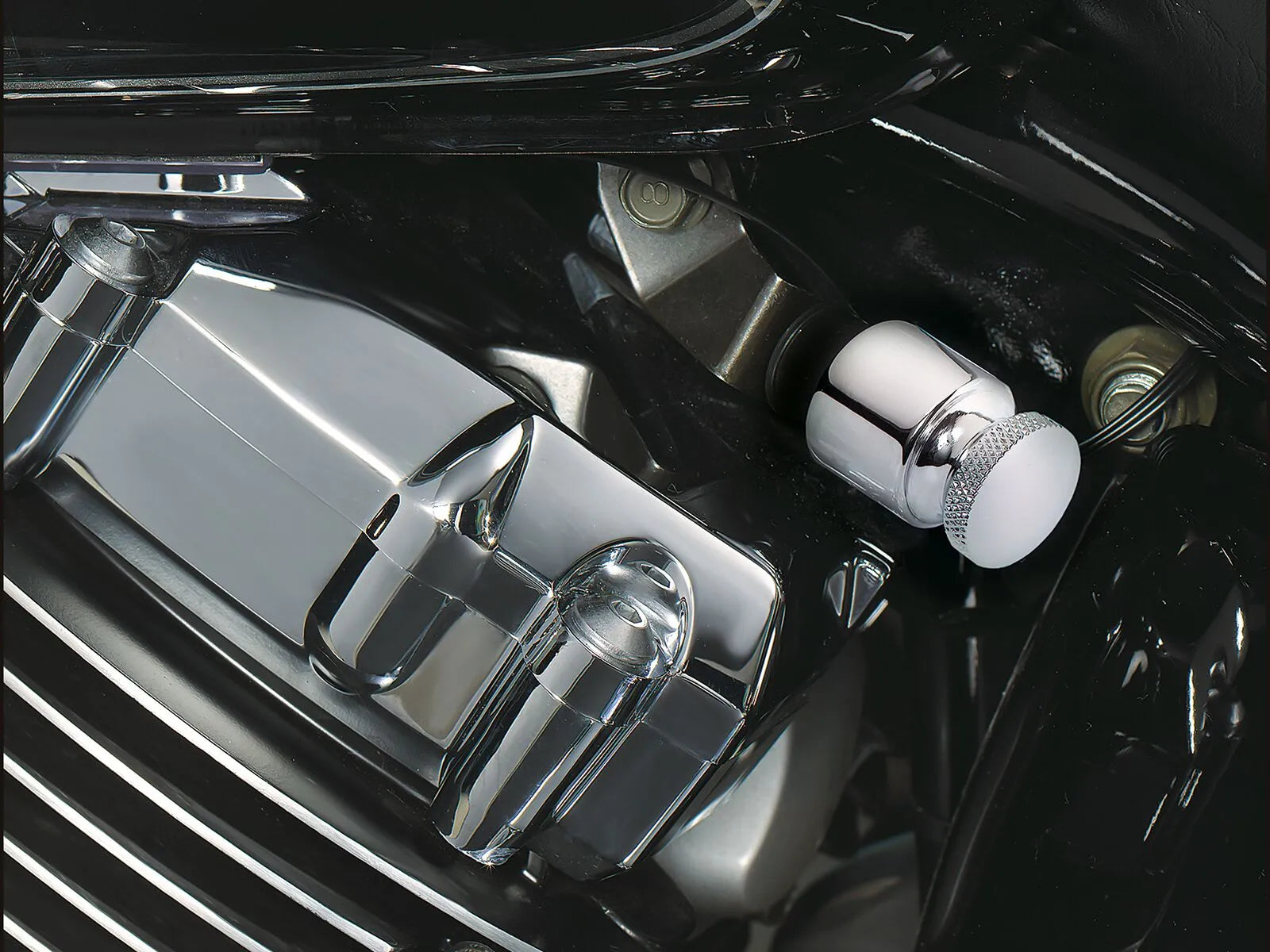 Kuryakyn Marquis Choke Cable Knob Cover - Chrome