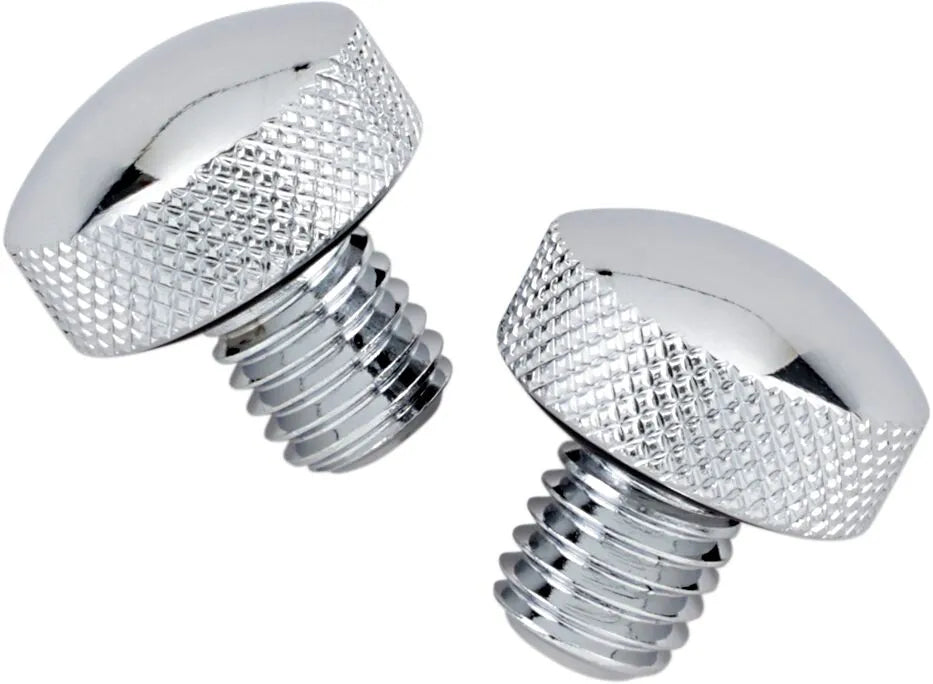 Drag Specialties Chrome Knurled Bolt Kit - Softail Seat
