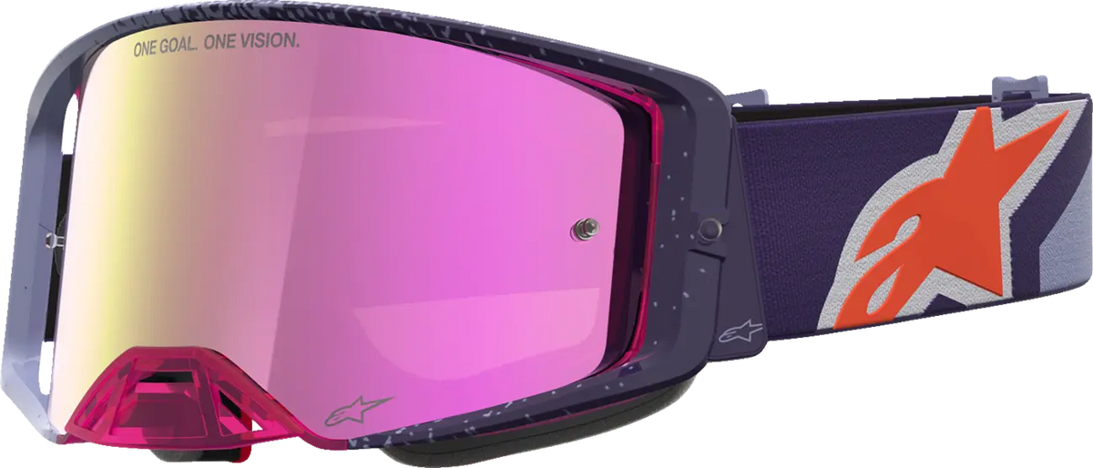 Alpinestars Supertech Hiten Goggle Purple Red Mirror-Pink