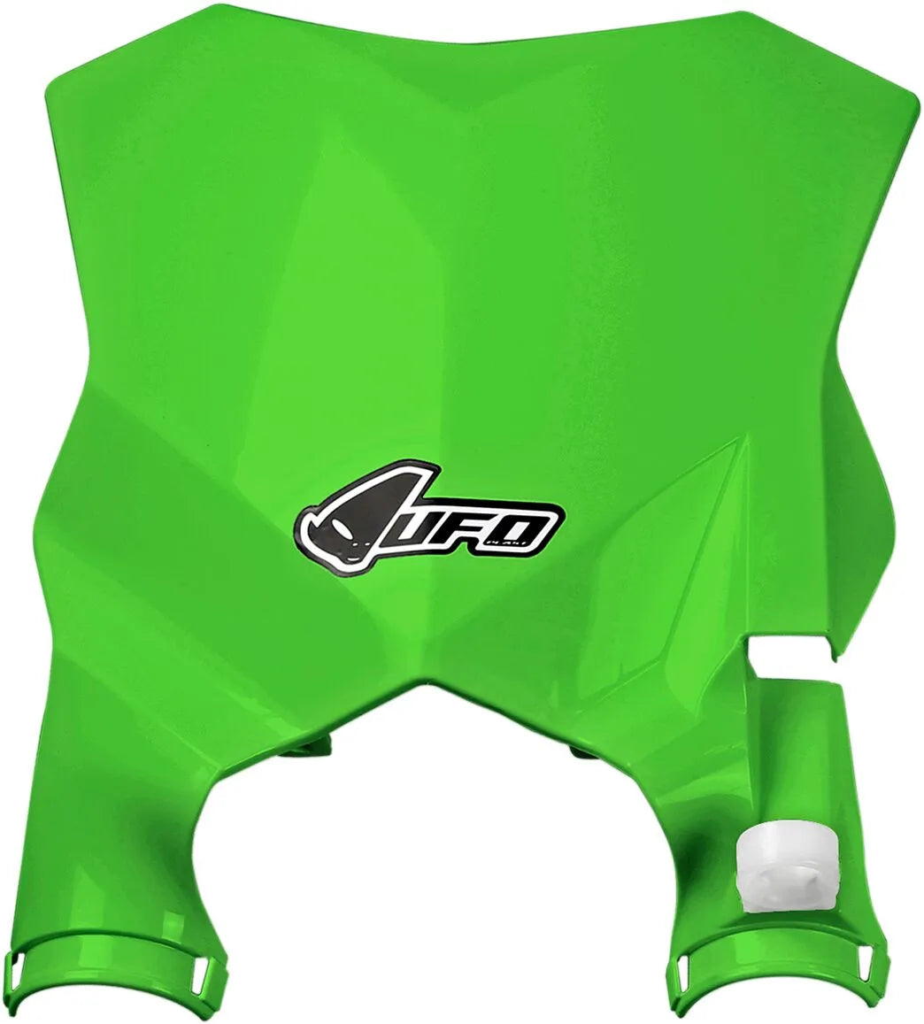 Ufo Stadium Number Plate With Fork Guards - Kx Green