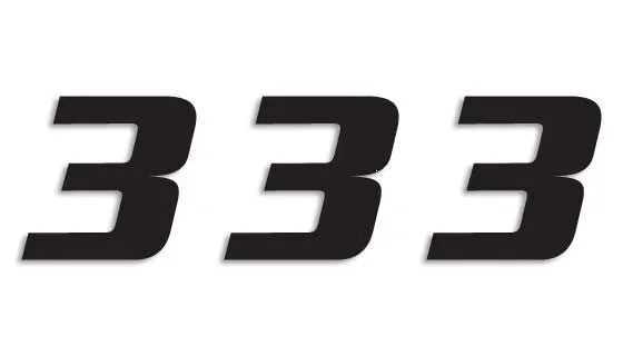 Blackbird Racing One Series Numbers Plate Graphic - 3 Pack