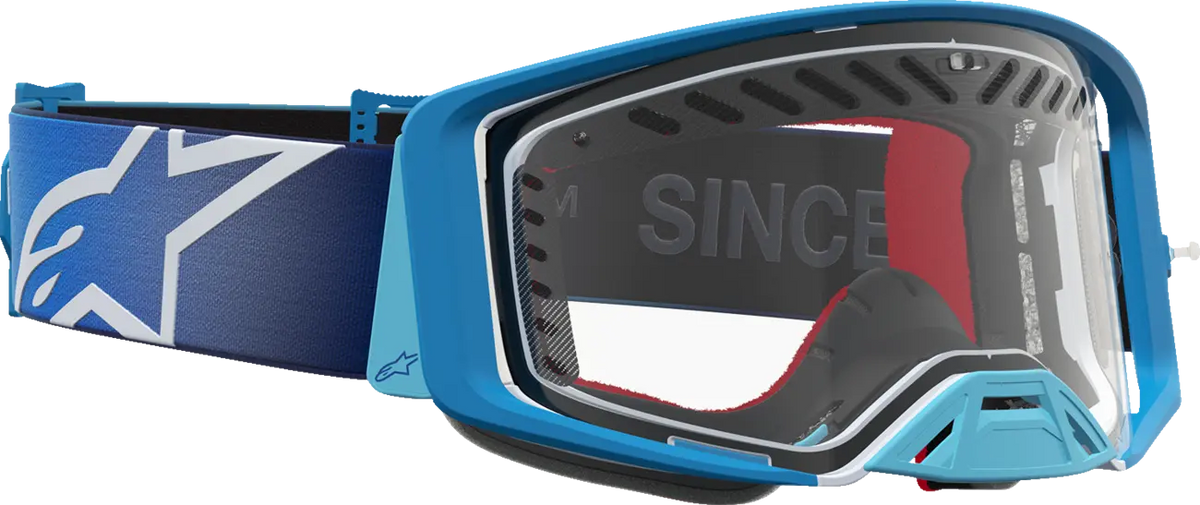 Alpinestars Supertech Dura Air Fluid Goggles Blue Fade/Sil/Clr