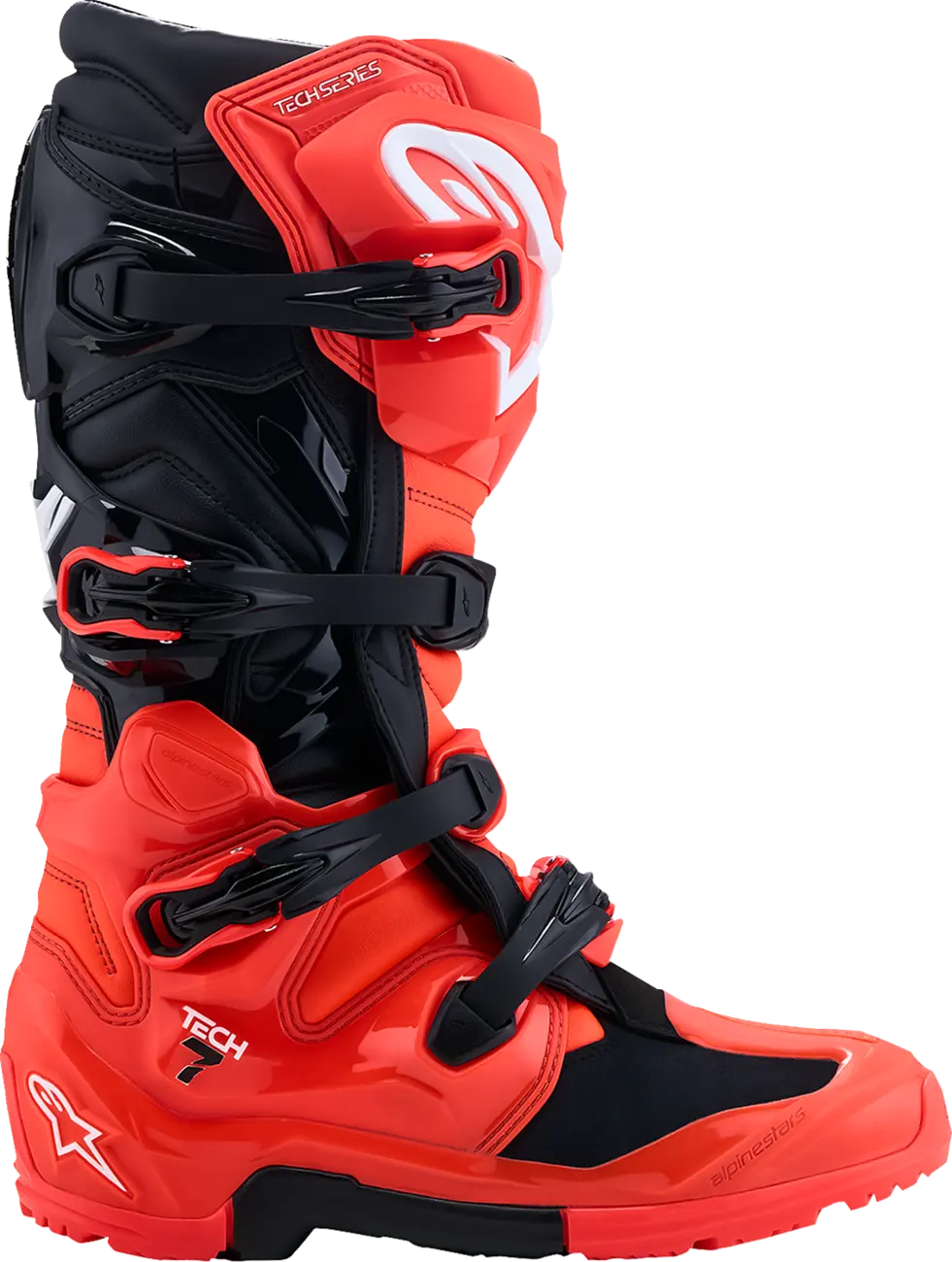 Alpinestars Tech 7 Enduro Boots Red Fluo Black