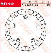 Trw Rund Fast Bremserotor 310mm - Foran
