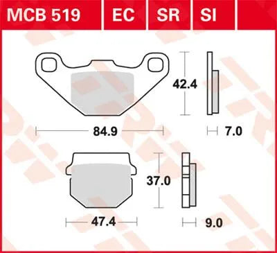 Trw All Round Sintered Metal Brake Pads