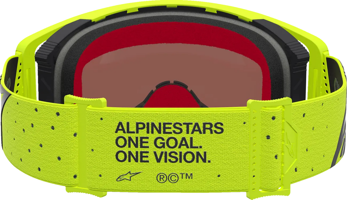 Alpinestars Supertech Vesta Goggles Yellow Fluo Black Mirror-Red