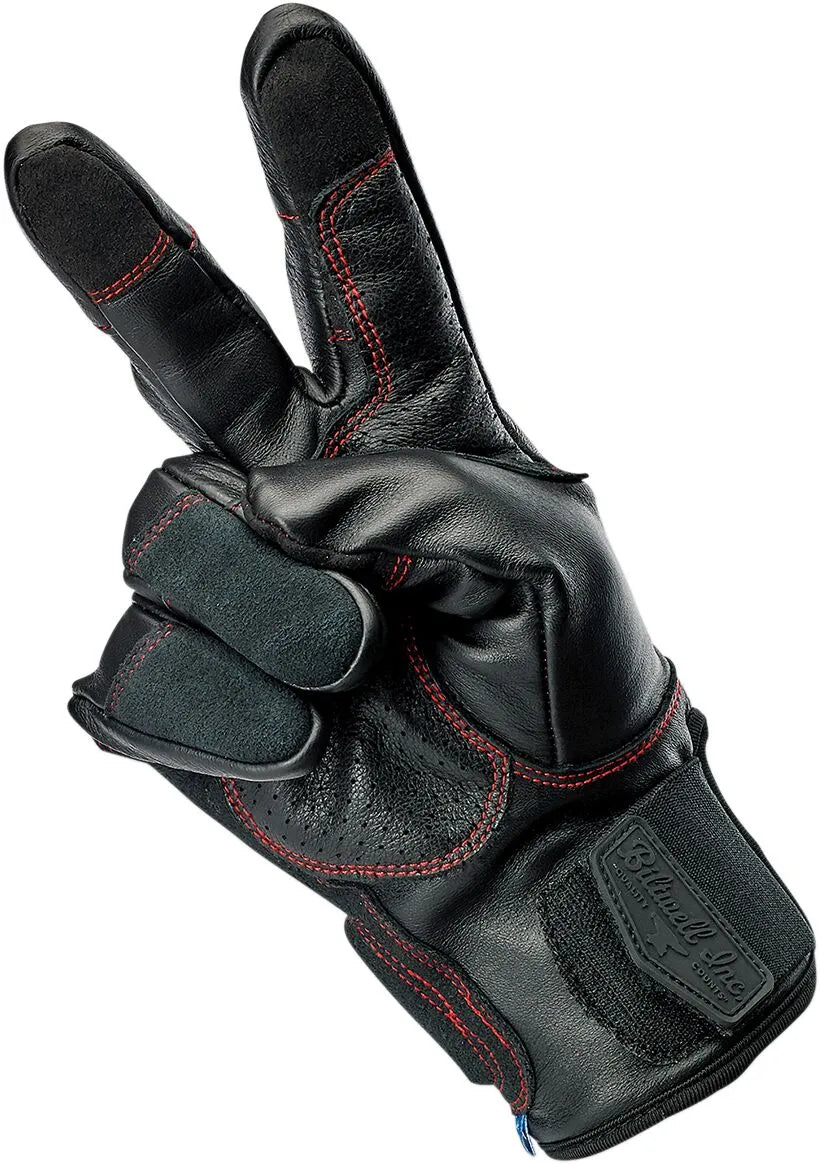 Biltwell Belden Gloves - Black/Red