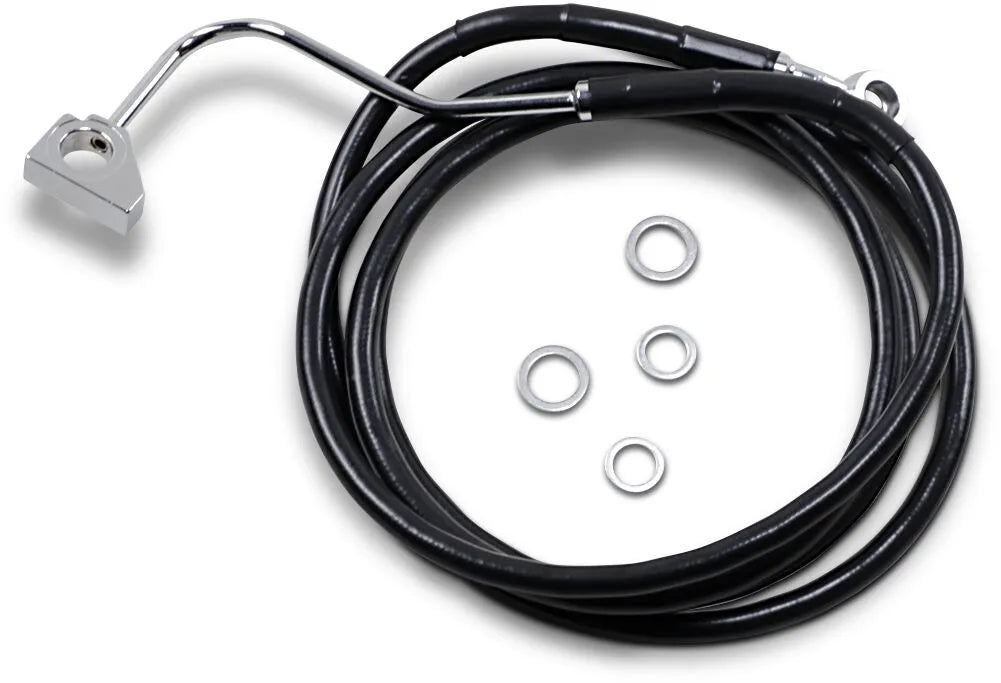 Drag Specialties Forlænget Sort Vinyl Bremse Slange Kit