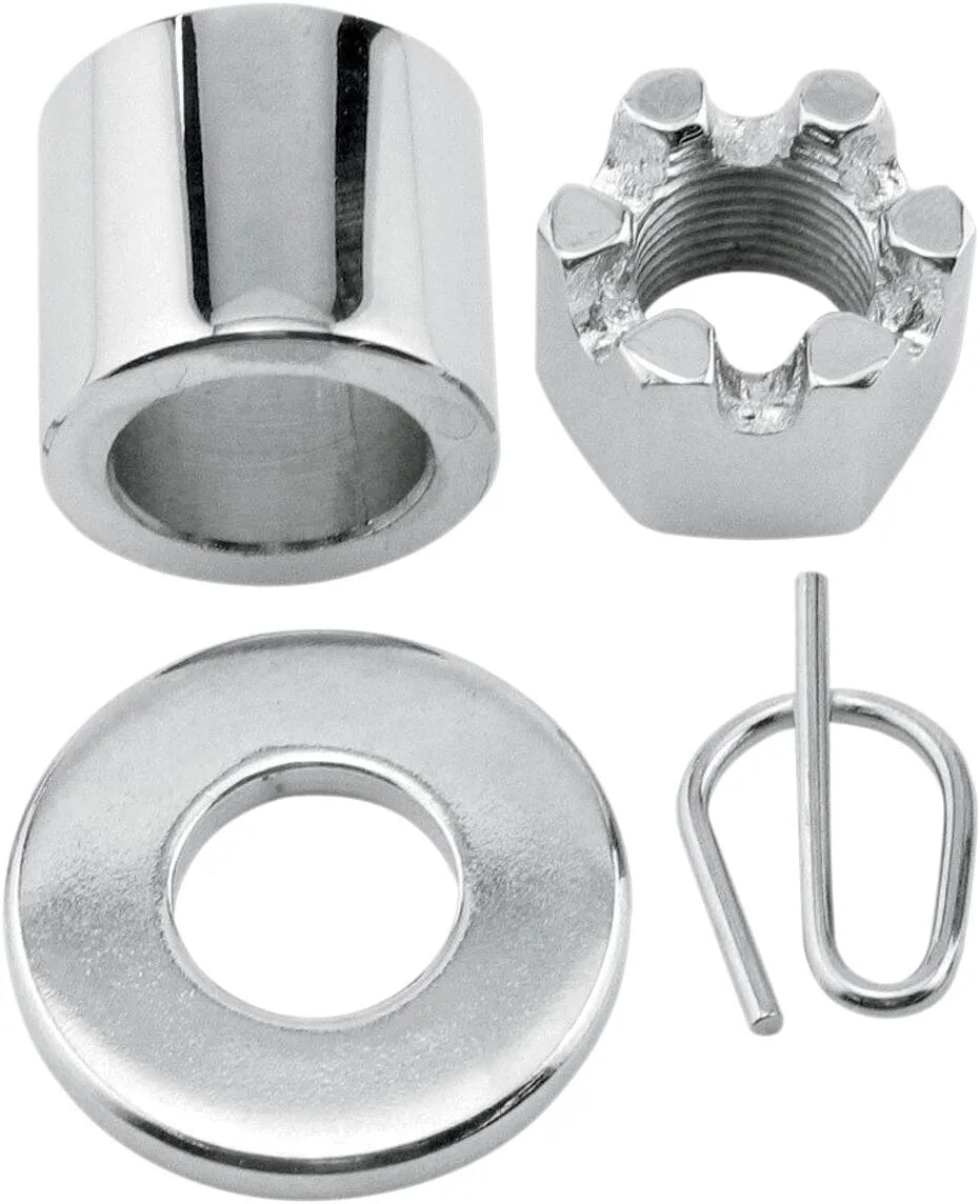 Colony Front Axle Spacer Nut Kit Polished Chrome for FXSTS 00-06