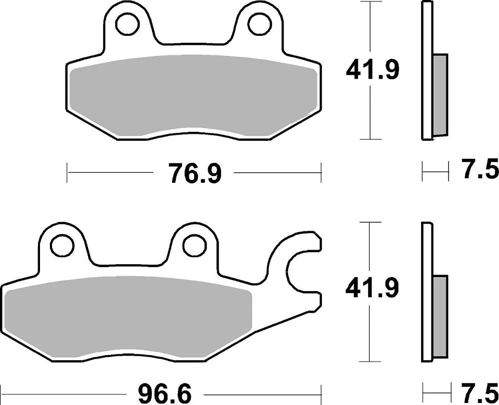Sbs Ds Racing Dual Sintered Brake Pads - Maximum Stopping Power - Front