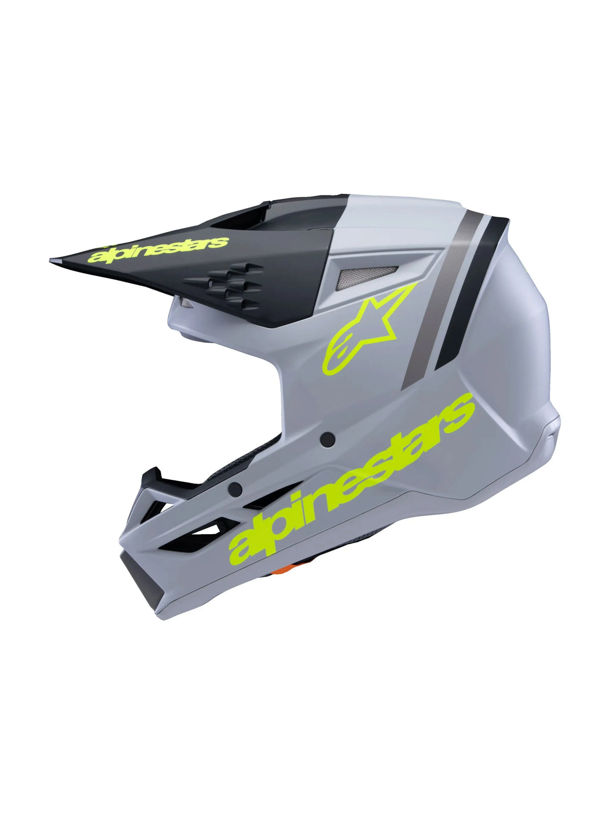 Alpinestars SM3 Radium Youth Helmet Gray/Black/Yellow Yellow