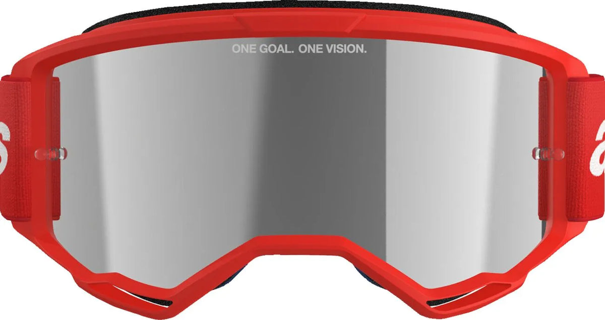 Alpinestars Vision 3 Wordmark Goggle Red Mirror Silver
