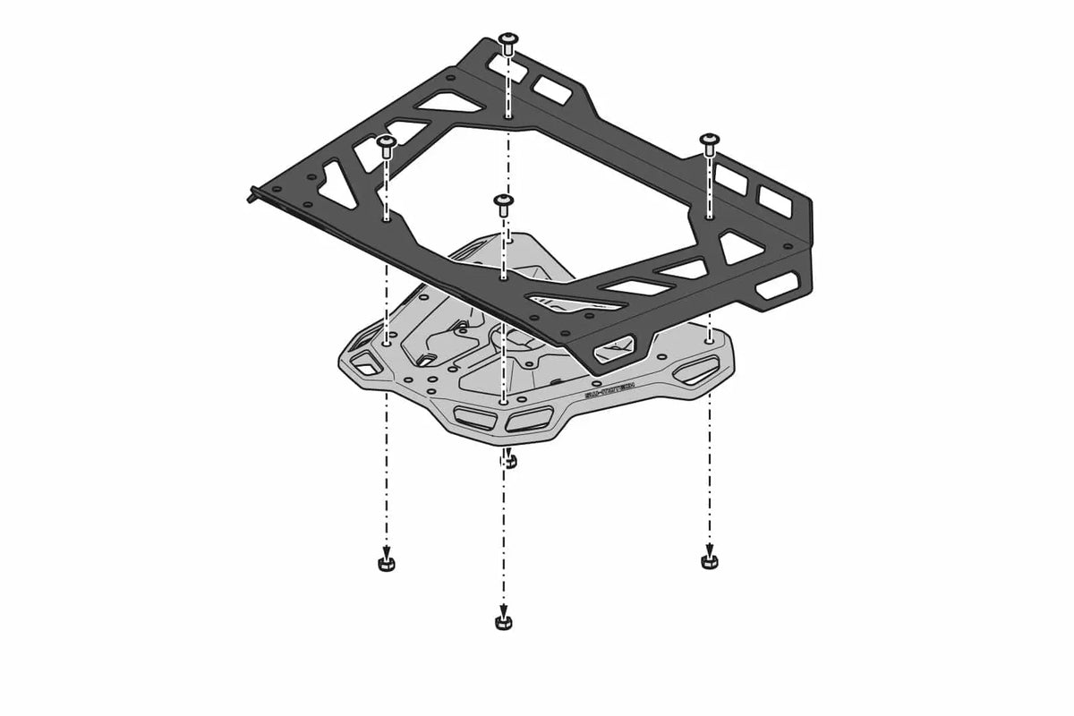 Sw-Motech Street Rack 5mm Aluminum Black Luggage Rack