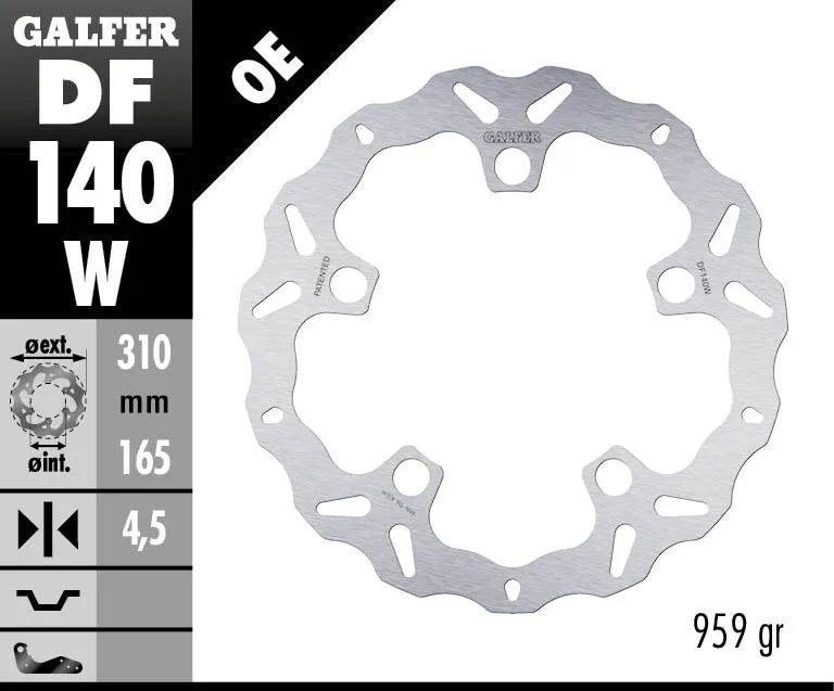 Galfer Wave Bremseklodser Til Motorcykel - 310mm