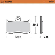 Moto-master Roadpro Sintrede Bremseklodser Foran - Sintrede Metal - Foran