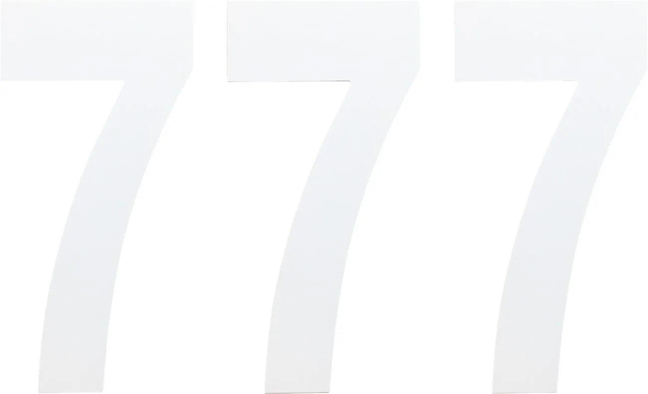 Factory Effex Standard Numbers - 6" White Number 7