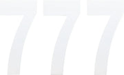 Factory Effex Standard Numbers - 6" White Number 7