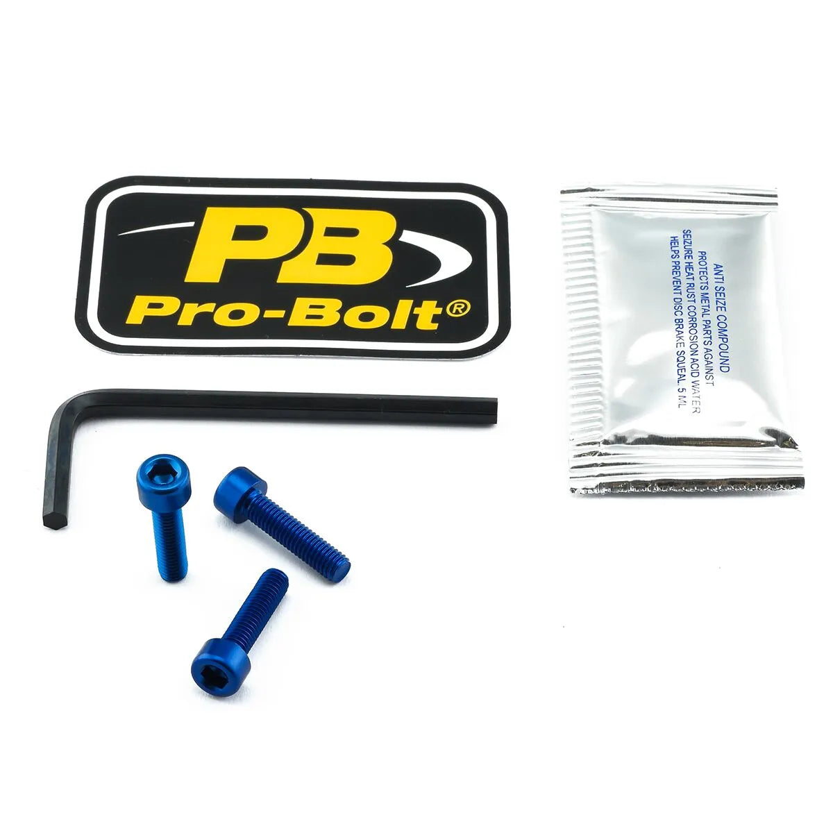 Pro Bolt Aluminium Fuel Cap Kit - Blue