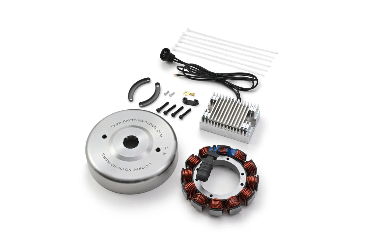 Daytona Heavy Duty MOSFET Alternator Kit Chrome 32A for H-D BT
