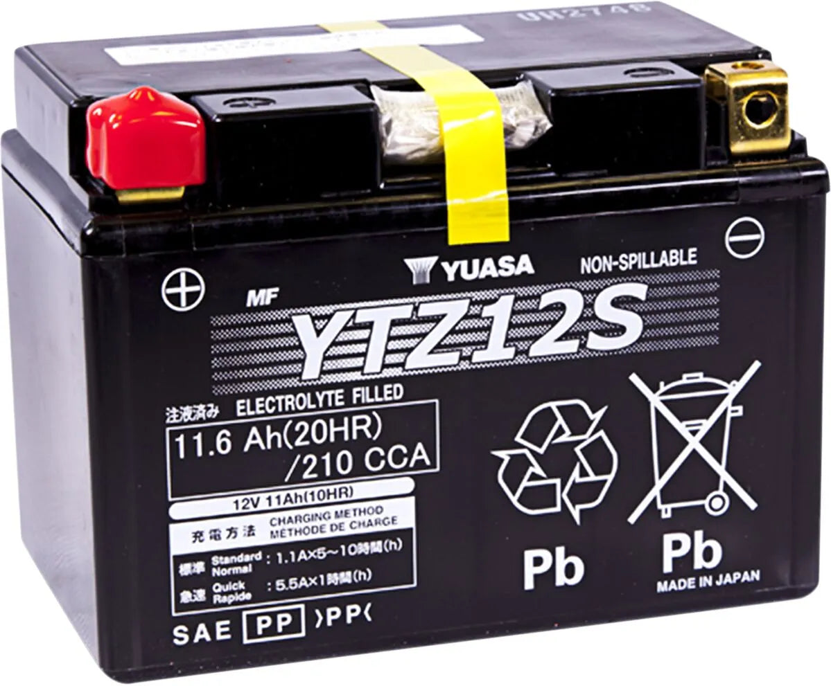 Yuasa YTZ12S High Performance AGM Battery for Honda Yamaha MV