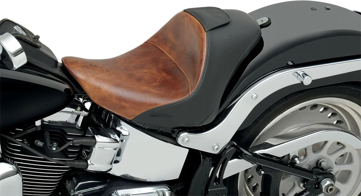 Saddlemen Renegade Lariat Leather Solo Seat - For Harley Davidson