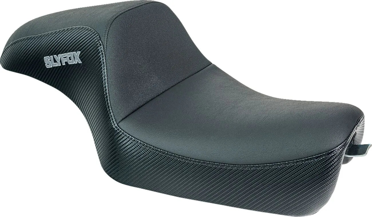 Slyfox Drifter Seat - Black Vinyl Motorcycle Seat