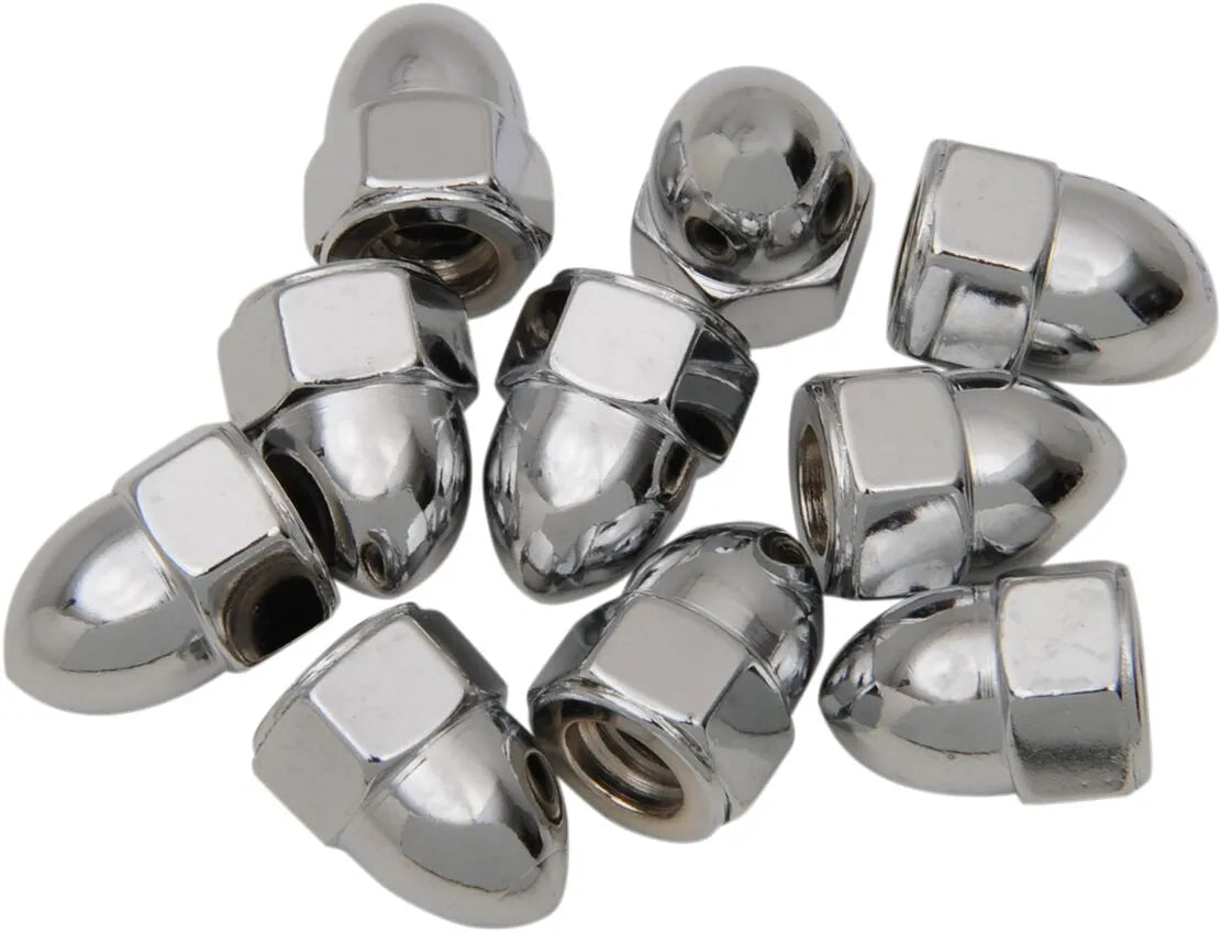Drag Specialties 1/4-28 Chrome Acorn Nut