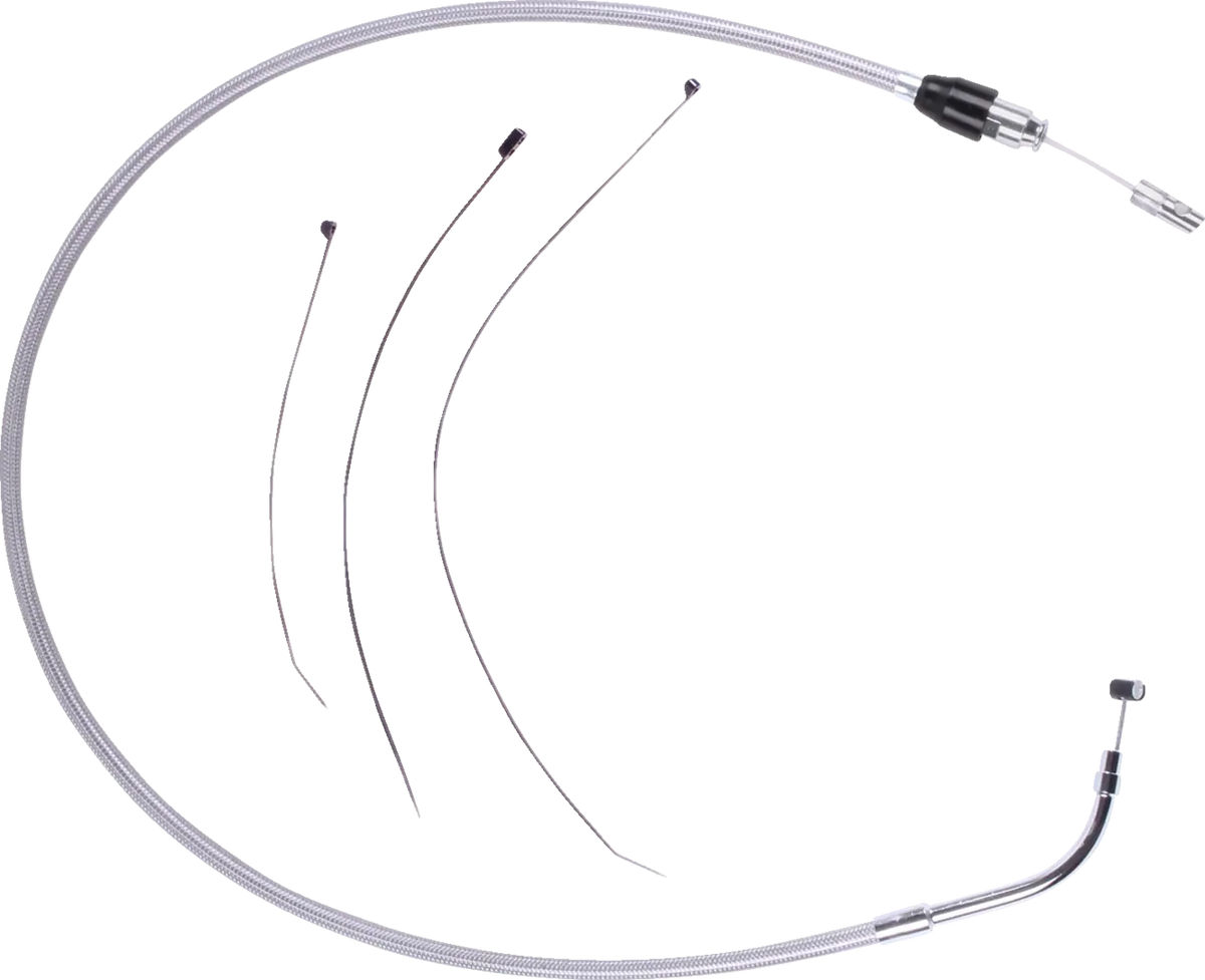 Drag Specialties Quick Connect Clutch Cable Chrome 37-1/4"