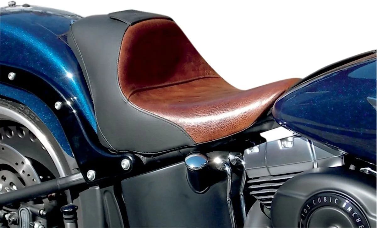 Saddlemen Renegade Lariat Leather Solo Seat - For Harley Davidson