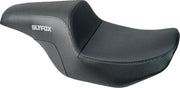 Slyfox Drifter Seat - Black Vinyl Motorcycle Seat - For Harley Davidson