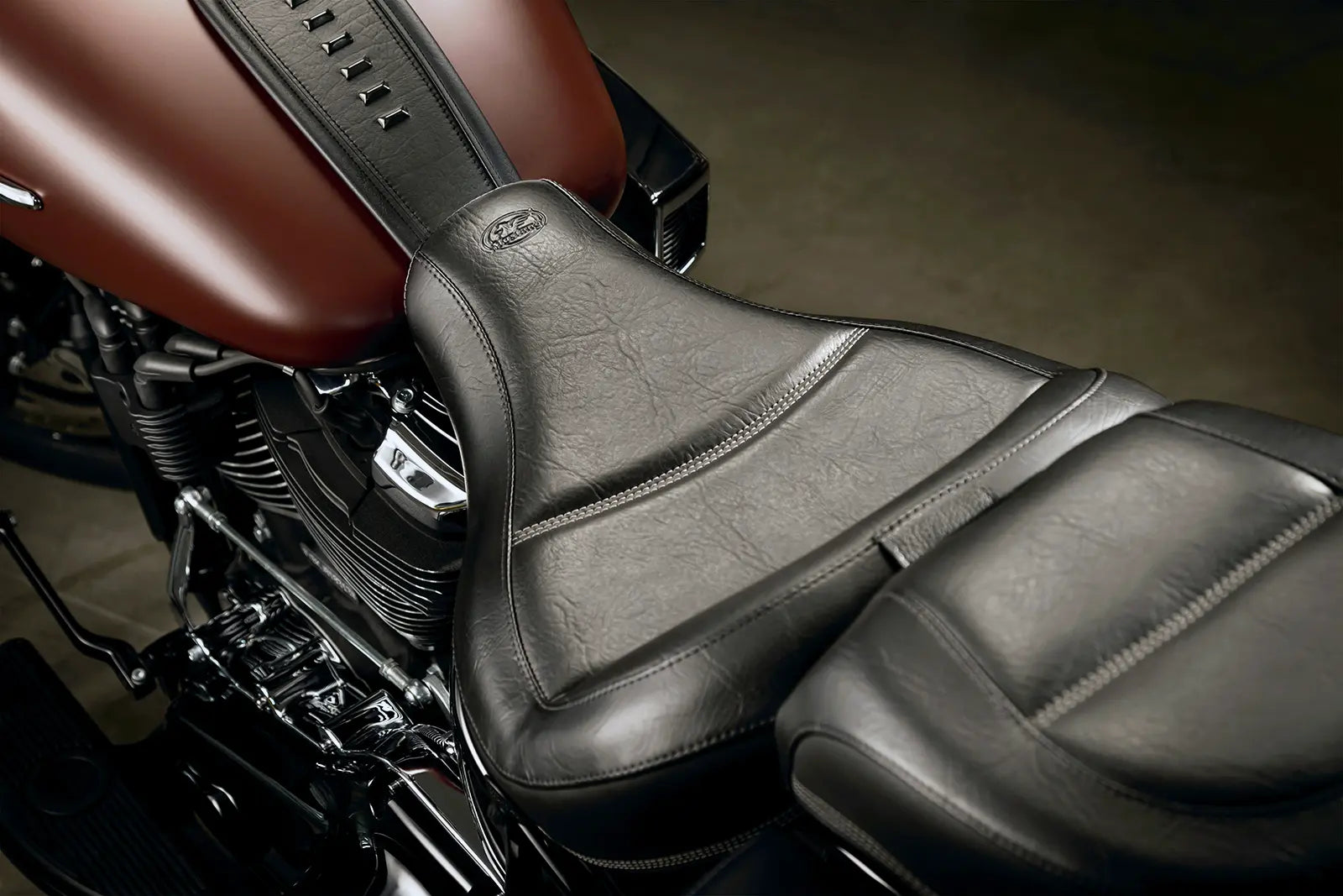 Mustang Mx Tour Solo Seat - For Harley Davidson