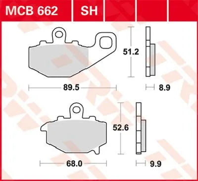 Trw Sh Series Sintered Rear Brake Pads - Rear