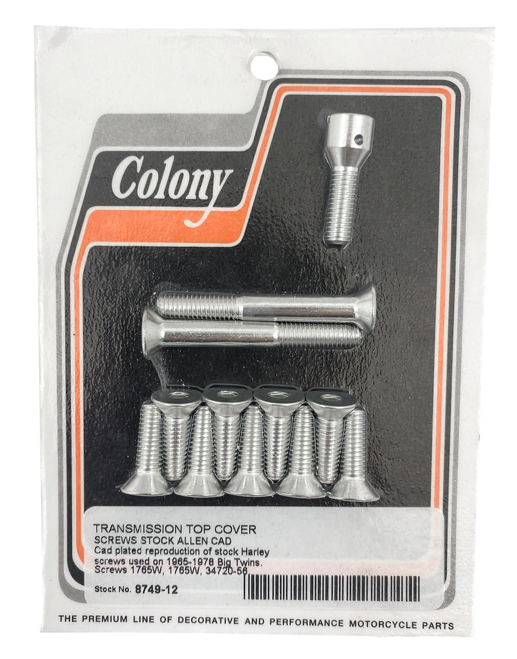 Colony Transmission Top Cover Screw Kit for 4 Speed Big Twin