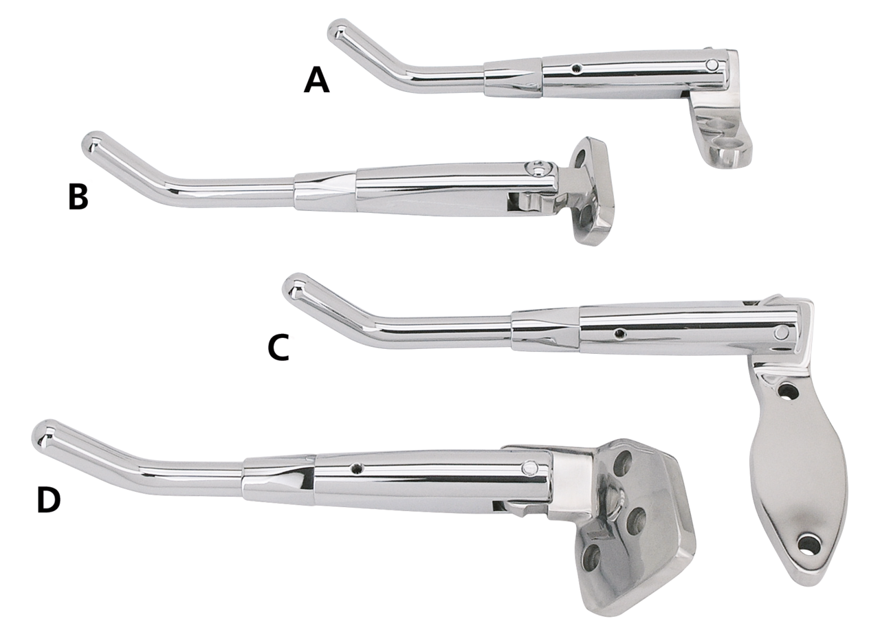 Zodiac Show Chromed Adjustable Kickstands – Frame & Rear Suspension