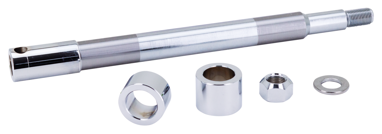 V-Twin Chrome Plated Front and Rear Axles – Wheel & Tire