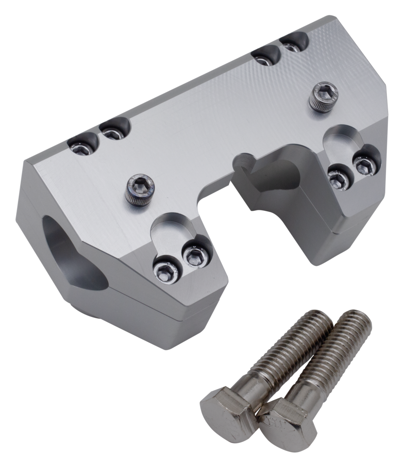 V-Twin Billet Aluminum Riser Clamp for 1 1/4" Fat Bar on Touring – Handlebar