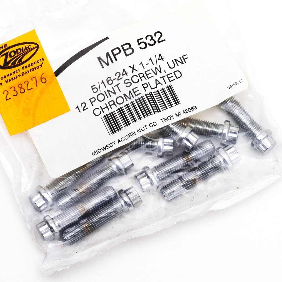 Midwest Acorn Nut Company Chrome Plated 12 Point Bolt Assortment Tray – Hardware