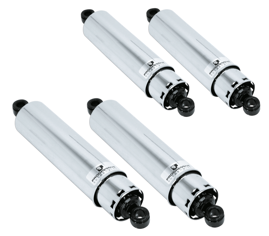 Progressive Suspension "american Tuned" Gas Shocks with Chrome Cover – Frame & Rear Suspension