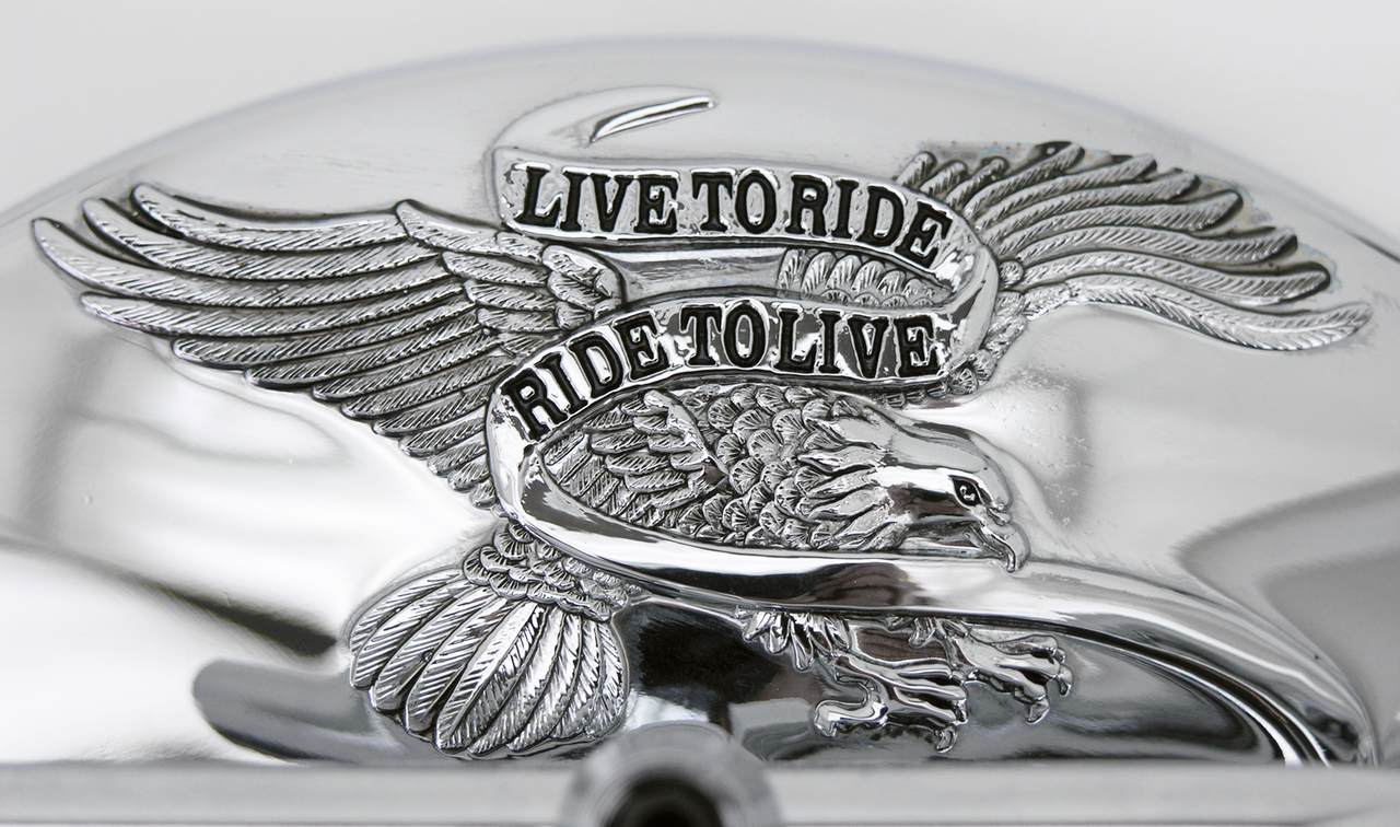 Zodiac Slimline Mirror with Visor and Eagle Logo – Handlebar