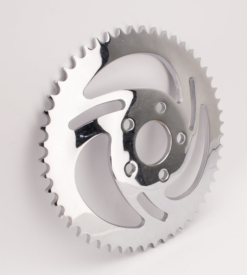Zodiac "swirled" Rear Sprockets with Chrome Finish – Final Drive
