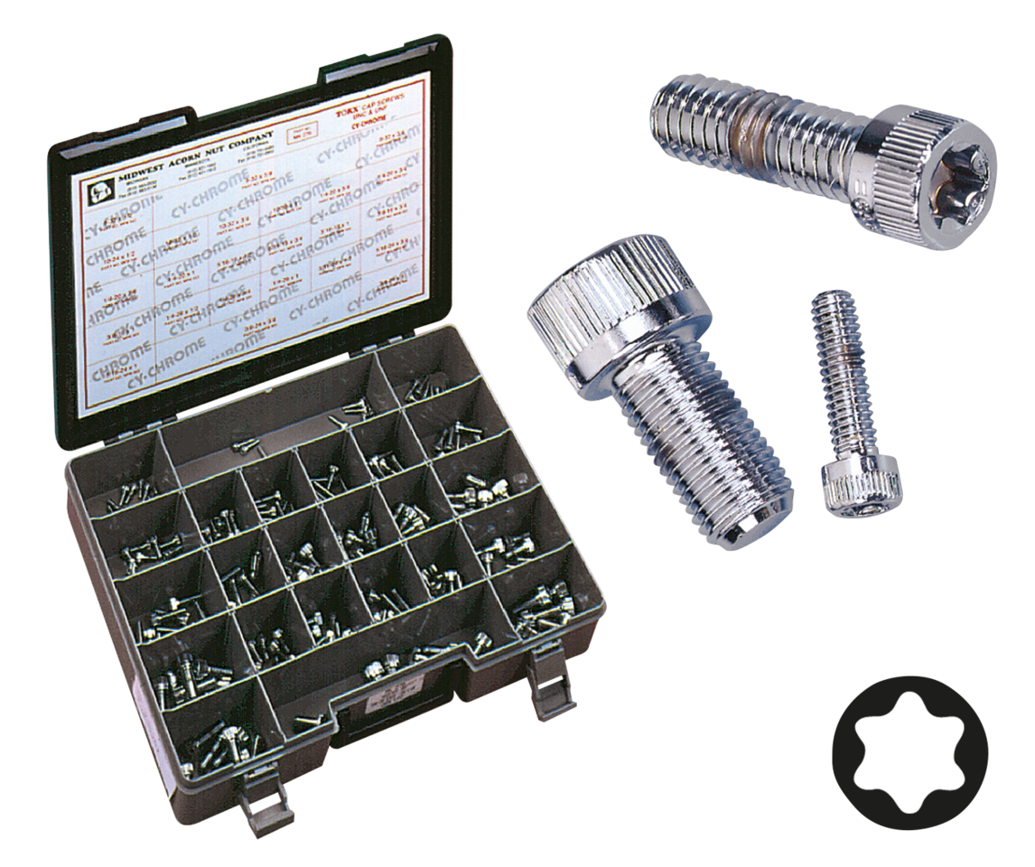 Midwest Acorn Nut Company Chrome Plated Socket Head Torx Screw Assortment – Hardware